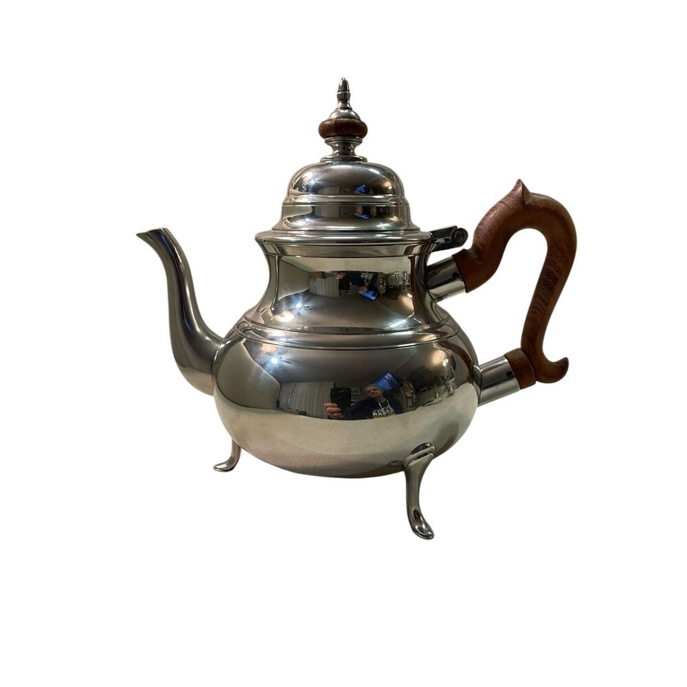 Vintage Williamsbury Stieff Pewter Teapot, Creamer and Sugar Bowl Used - Picture 5 of 16